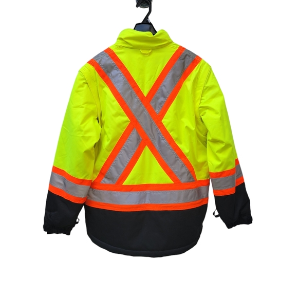 Work King Men's S42611 High Visibility 5-in-1 Safety System Jacket / Parka L &XL - Picture 7 of 11